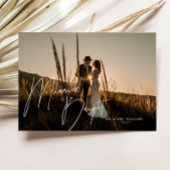 結婚 + 明るい新婚夫婦のスクリプト付き写真 シーズンカード