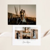 結婚 + 明るい新婚夫婦向けスクリプト付き写真 シーズンカード