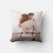 結婚＆楽しいウェディング クリスマス写真 クッション (正面)