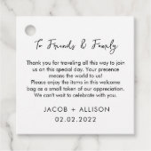 結婚 現代 簡潔 フェイバータグ (正面)