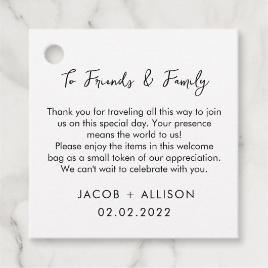 結婚 現代 簡潔 フェイバータグ (正面)