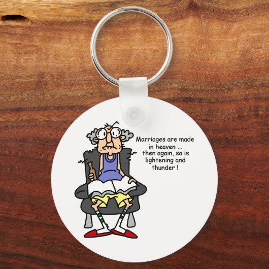 結婚、稲妻、サンダーユーモア キーホルダー (正面)