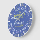 結婚&結婚の記念。 ラージ壁時計 (傾斜)