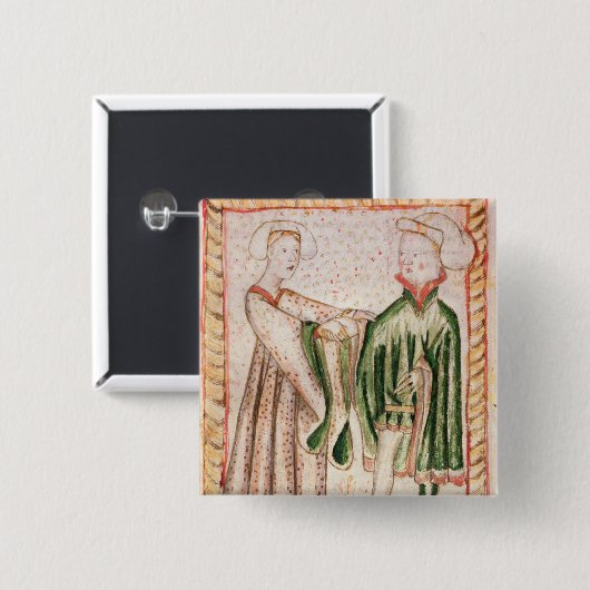 結婚 缶バッジ (正面&裏面)