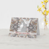 結婚・記念日のロマンチックな愛の鳩 - 結婚記念日 カード (黄色い花)