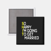 結婚 面白い 婚約パーティー冗談 新婦 マグネット (正面/裏面)