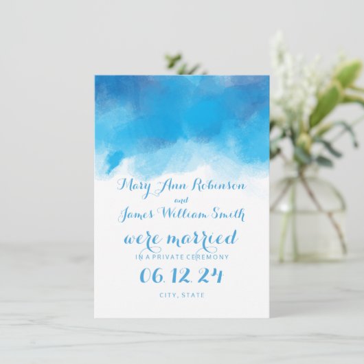結婚/駆け落ち夏の青い水色 案内状 (スタンド正面)