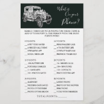 '結婚 Car What's Ur Phone Shawer Game Card