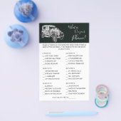 '結婚 Car What's Ur Phone Shawer Game Card チラシ (シングル)