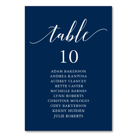 '結婚 Dinner, モダン Guest Sating Chart Table N テーブルナンバー (正面)