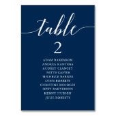 '結婚 Dinner, モダン Guest Seating Chart テーブルナンバー (裏面)