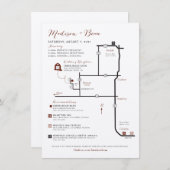 '結婚 Map Enclosure Card - カスタム for MADISON エンクロージャーカード (正面/裏面)