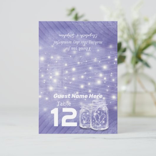 '結婚 Sating Place Escort Table Number Folded 招待状 (スタンド正面)