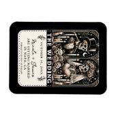 結婚 Tarot スケルトンの結婚式延期のご案内 マグネット (横)