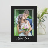 '結婚 Thank You Script エレガント 2 Photo Thank You サンキューカード (スタンド正面)