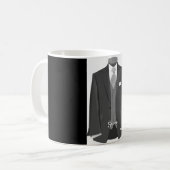 '結婚 Tuxedo Groom Mug Geft コーヒーマグカップ (正面左)