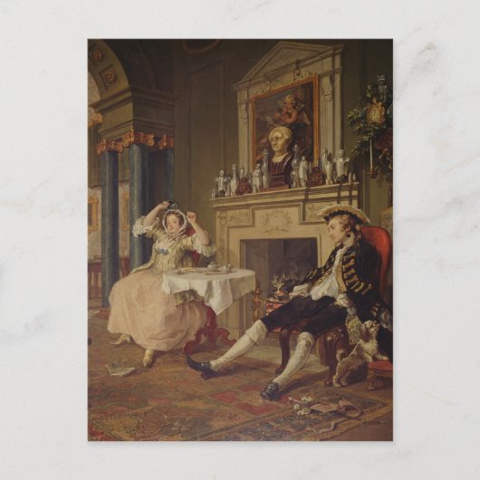 結婚a laモード:II- The Tete a Tete, c.1743 ポストカード (正面)