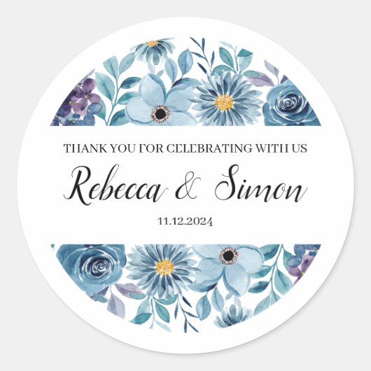 結婚Greeneryに感謝 ラウンドシール (正面)