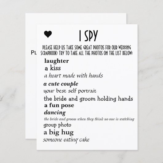 結婚Iスパイ (正面/裏面)