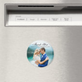 結婚Photo Magnet BT Rにモダン感謝 マグネット (インサイチュ (食洗機))