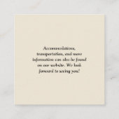 結婚QRコードベージュ エンクロージャーカード (裏面)