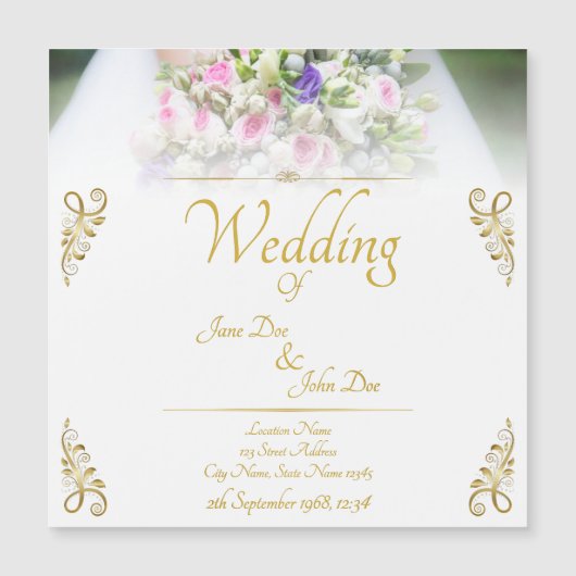 結婚s -カラフルのブーケ結婚付き花嫁 (正面)