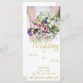 結婚s -カラフルのブーケ結婚付き花嫁 プログラム (正面/裏面)