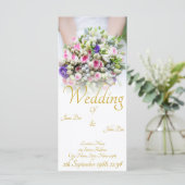 結婚s -カラフルのブーケ結婚付き花嫁 プログラム (スタンド正面)