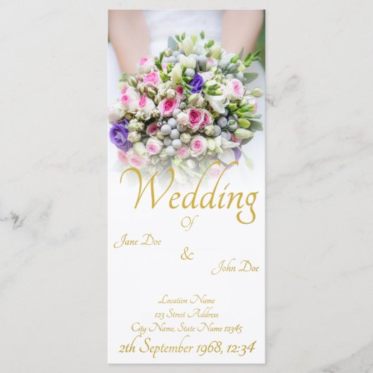 結婚s -カラフルのブーケ結婚付き花嫁 プログラム (正面)