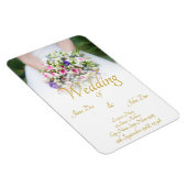 結婚s -カラフルのブーケ結婚付き花嫁 マグネット (右側)