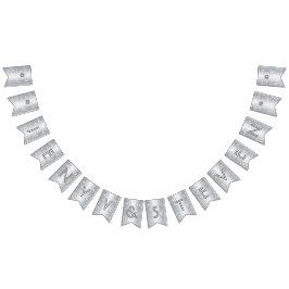 ☆結婚s☆シルバーグリッタールック バンティングフラッグ