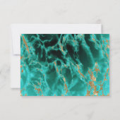 結婚s|ターコイズ水彩Geode BarefootBride™ 招待状 (裏面)