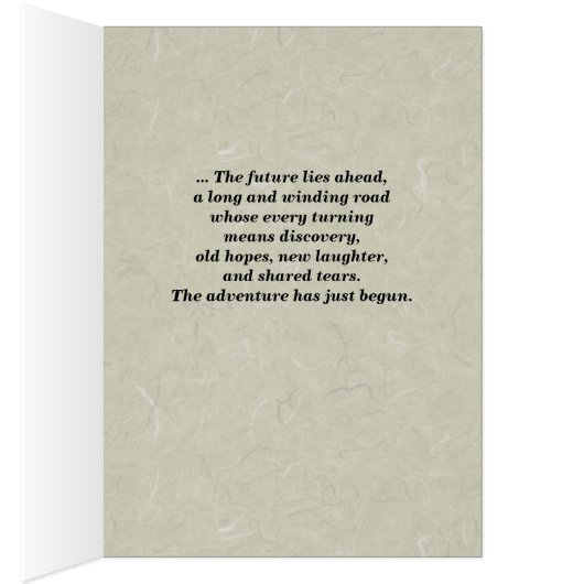 結婚s、Apache賛美、Tan Gray Greeting Card (内側 (右))