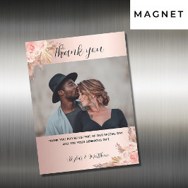 結婚s pampas grassバラ写真感謝していyou magnet マグネット招待状