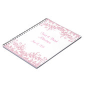 結婚s, Pink Flowish Guest Sign in Book ノートブック (左側)