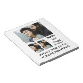結婚s Thank Youカスタム 3 Photo Collage Notepad ノートパッド (アングル)