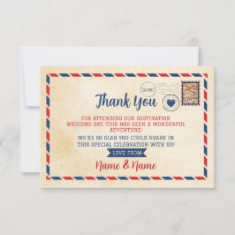 結婚s Thank Youポストカード旅行飛行機 招待状