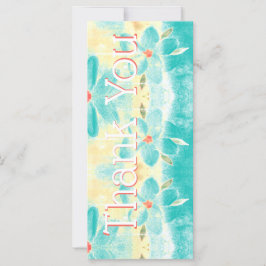 結婚s Thank You写真テンプレートティール（緑がかった色）カード