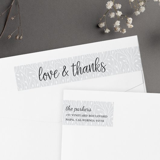 結婚s Thank You差出人住所 ラップアラウンドラベル