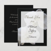 結婚s Thank You招待状カード – 蘭 サンキューカード (正面/裏面)