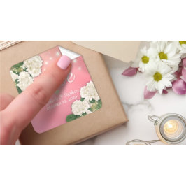 結婚s Thank You Hydrangea花束灯 スクエアシール