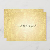 結婚s Thank You Noteゴールドフォイルスターズ紙吹雪 ノートカード (正面/裏面)