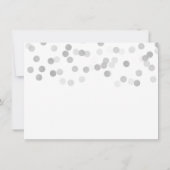 結婚s Thank You Noteシルバー・フォイルグリッター・ライト ノートカード (裏面)