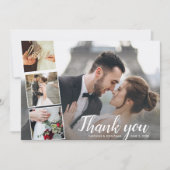 結婚s Thank You Photo Collage 5x7ポストカード サンキューカード (正面)