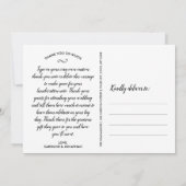 結婚s Thank You Photo Collage 5x7ポストカード サンキューカード (裏面)