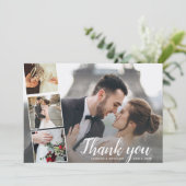 結婚s Thank You Photo Collage 5x7ポストカード サンキューカード (スタンド正面)