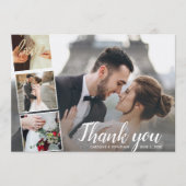 結婚s Thank You Photo Collage 5x7ポストカード サンキューカード (正面)