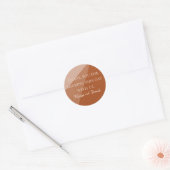 結婚s Thank You Terra Cotta Script ラウンドシール (封筒)