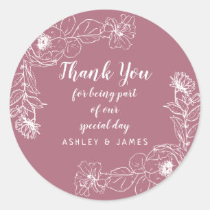 結婚s Thank You White フローラ概要Cassis ラウンドシール