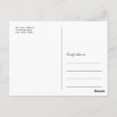 結婚s Thank You Writhlスクリプトのカスタム写真 ポストカード (裏面)